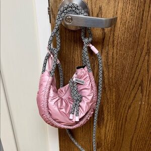 Wildfox Pink Quilted Rope-Trim Crossbody Bag